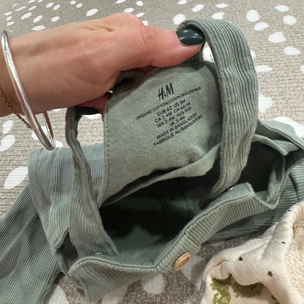 Zara baby bundle lot newborn sage jumpsuit onesie set overalls long sleeve tee